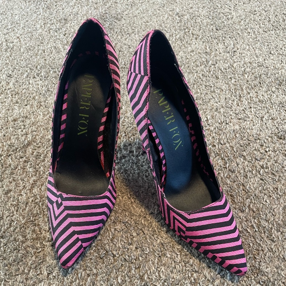 Paper fox stilettos